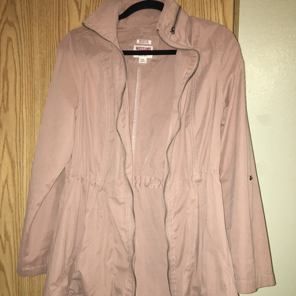 Dusty pink water resistant jacket